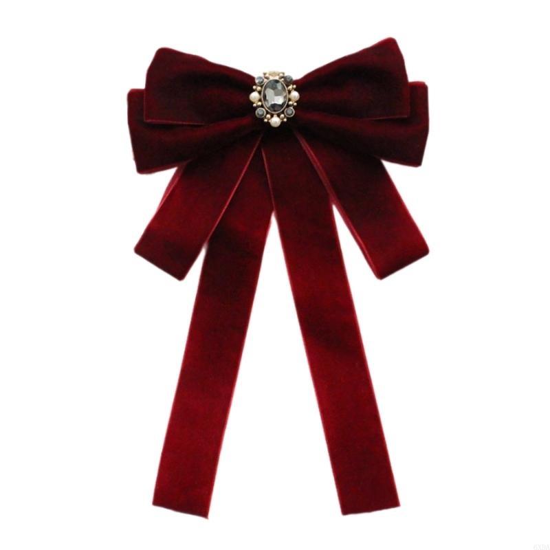 Bow Tie Pre Tied - ربطة عنق نسائية من المخمل مع