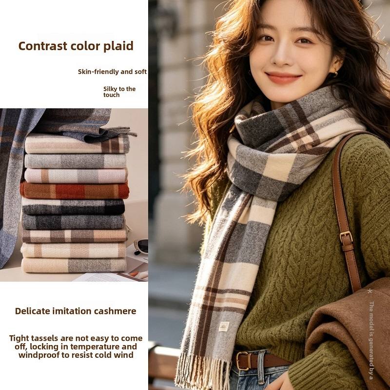 وشاح رقبة سميك بلون متفاوت للا - مراجعة Infinity Scarf Knit وسعره